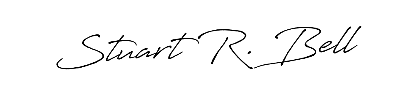 You should practise on your own different ways (Antro_Vectra_Bolder) to write your name (Stuart R. Bell) in signature. don't let someone else do it for you. Stuart R. Bell signature style 7 images and pictures png