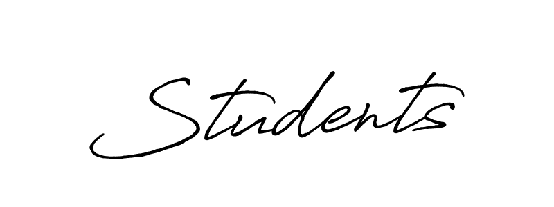 Create a beautiful signature design for name Students. With this signature (Antro_Vectra_Bolder) fonts, you can make a handwritten signature for free. Students signature style 7 images and pictures png