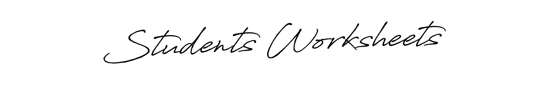 It looks lik you need a new signature style for name Students Worksheets. Design unique handwritten (Antro_Vectra_Bolder) signature with our free signature maker in just a few clicks. Students Worksheets signature style 7 images and pictures png