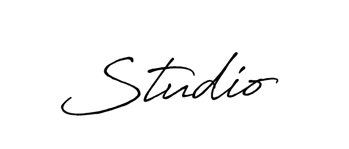 How to make Studio  name signature. Use Antro_Vectra_Bolder style for creating short signs online. This is the latest handwritten sign. Studio  signature style 7 images and pictures png