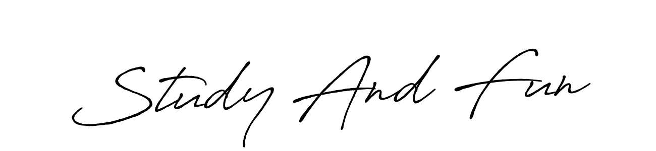 Similarly Antro_Vectra_Bolder is the best handwritten signature design. Signature creator online .You can use it as an online autograph creator for name Study And Fun. Study And Fun signature style 7 images and pictures png