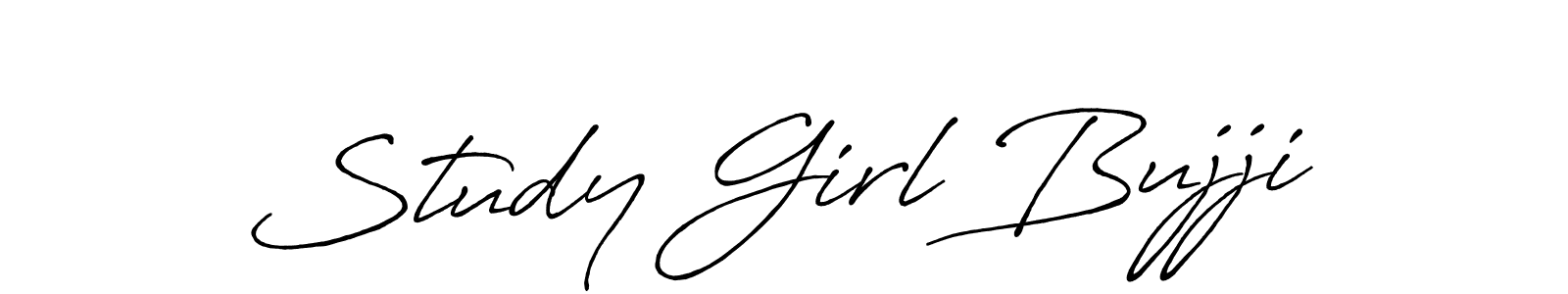 You can use this online signature creator to create a handwritten signature for the name Study Girl Bujji. This is the best online autograph maker. Study Girl Bujji signature style 7 images and pictures png