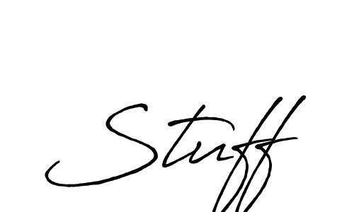 Use a signature maker to create a handwritten signature online. With this signature software, you can design (Antro_Vectra_Bolder) your own signature for name Stuff. Stuff signature style 7 images and pictures png