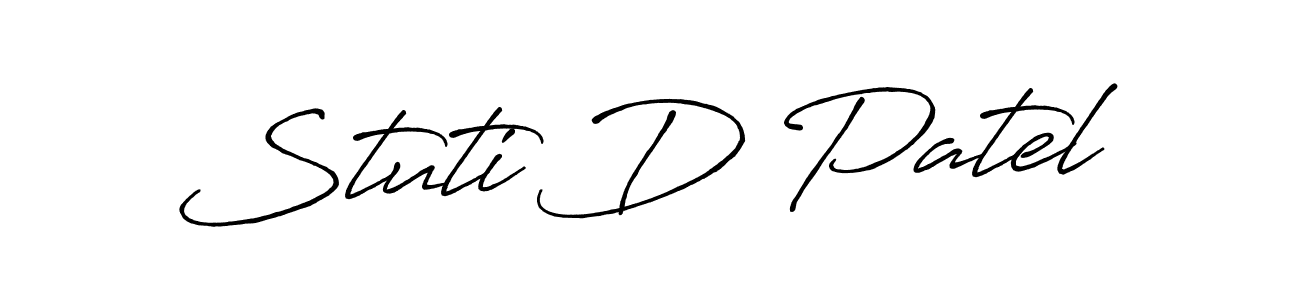 Create a beautiful signature design for name Stuti D Patel. With this signature (Antro_Vectra_Bolder) fonts, you can make a handwritten signature for free. Stuti D Patel signature style 7 images and pictures png