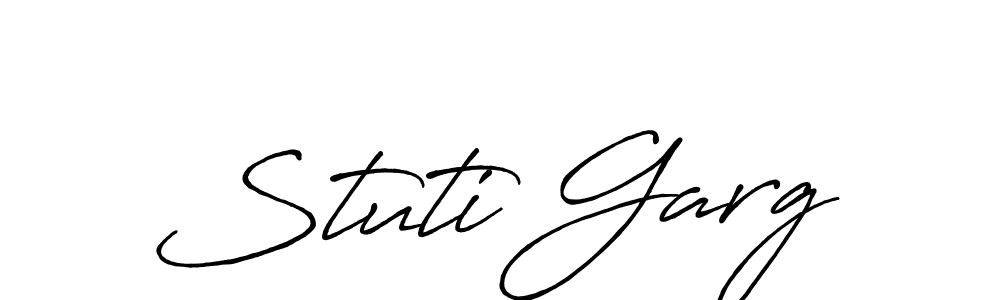 Design your own signature with our free online signature maker. With this signature software, you can create a handwritten (Antro_Vectra_Bolder) signature for name Stuti Garg. Stuti Garg signature style 7 images and pictures png