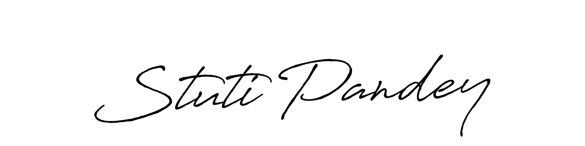 How to make Stuti Pandey signature? Antro_Vectra_Bolder is a professional autograph style. Create handwritten signature for Stuti Pandey name. Stuti Pandey signature style 7 images and pictures png