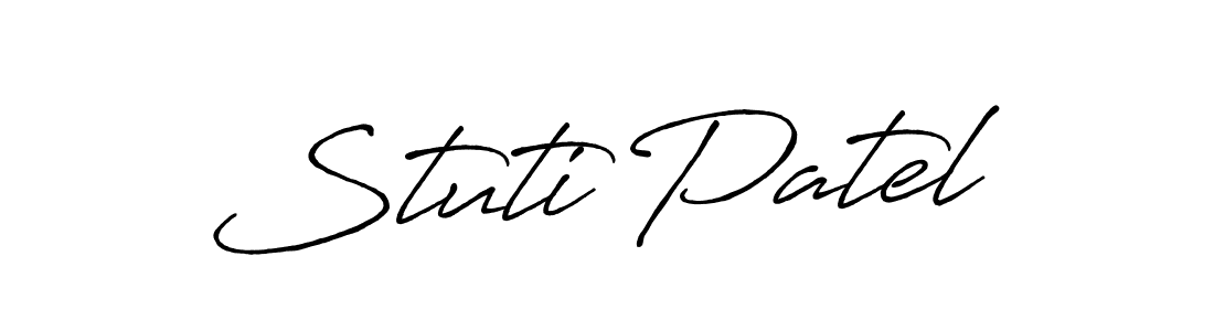 Make a beautiful signature design for name Stuti Patel. Use this online signature maker to create a handwritten signature for free. Stuti Patel signature style 7 images and pictures png