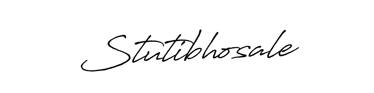 Create a beautiful signature design for name Stutibhosale. With this signature (Antro_Vectra_Bolder) fonts, you can make a handwritten signature for free. Stutibhosale signature style 7 images and pictures png