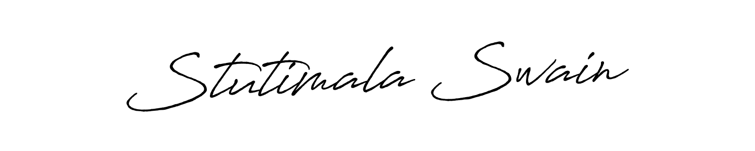 Make a beautiful signature design for name Stutimala Swain. With this signature (Antro_Vectra_Bolder) style, you can create a handwritten signature for free. Stutimala Swain signature style 7 images and pictures png