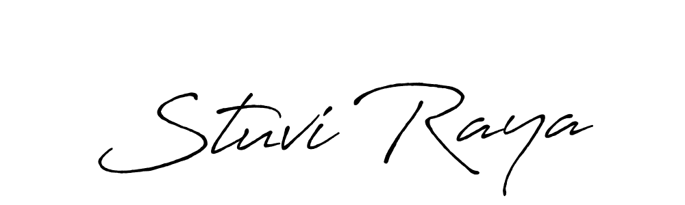 Stuvi Raya stylish signature style. Best Handwritten Sign (Antro_Vectra_Bolder) for my name. Handwritten Signature Collection Ideas for my name Stuvi Raya. Stuvi Raya signature style 7 images and pictures png