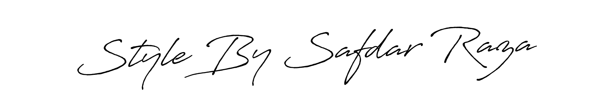 Make a beautiful signature design for name Style By Safdar Raza. With this signature (Antro_Vectra_Bolder) style, you can create a handwritten signature for free. Style By Safdar Raza signature style 7 images and pictures png