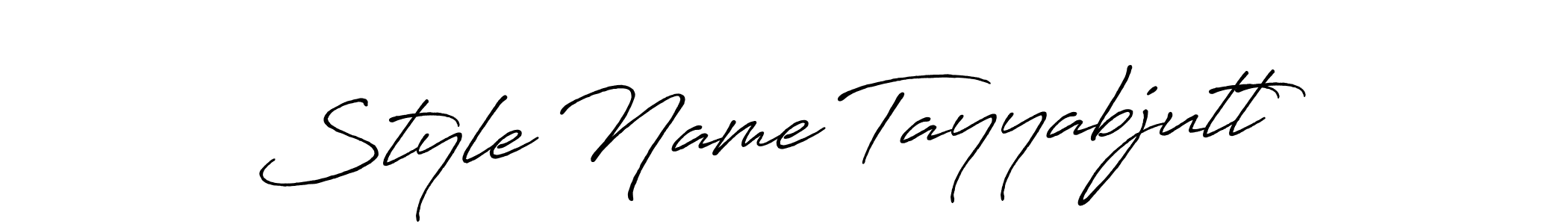 Design your own signature with our free online signature maker. With this signature software, you can create a handwritten (Antro_Vectra_Bolder) signature for name Style Name Tayyabjutt. Style Name Tayyabjutt signature style 7 images and pictures png