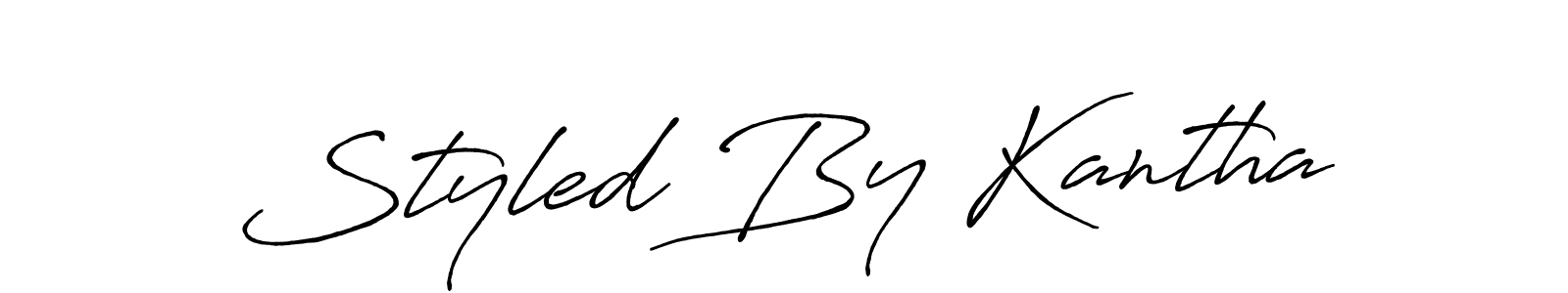 Also we have Styled By Kantha name is the best signature style. Create professional handwritten signature collection using Antro_Vectra_Bolder autograph style. Styled By Kantha signature style 7 images and pictures png