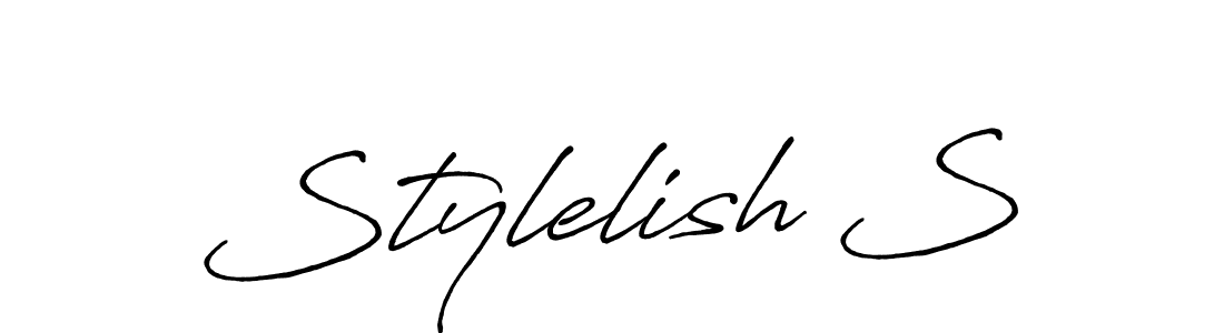 How to make Stylelish S name signature. Use Antro_Vectra_Bolder style for creating short signs online. This is the latest handwritten sign. Stylelish S signature style 7 images and pictures png