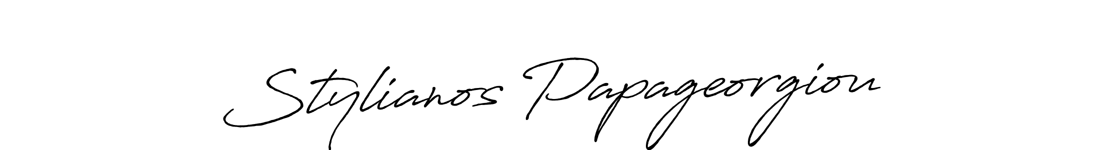 Use a signature maker to create a handwritten signature online. With this signature software, you can design (Antro_Vectra_Bolder) your own signature for name Stylianos Papageorgiou. Stylianos Papageorgiou signature style 7 images and pictures png