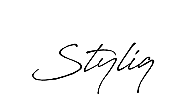 How to make Styliq signature? Antro_Vectra_Bolder is a professional autograph style. Create handwritten signature for Styliq name. Styliq signature style 7 images and pictures png