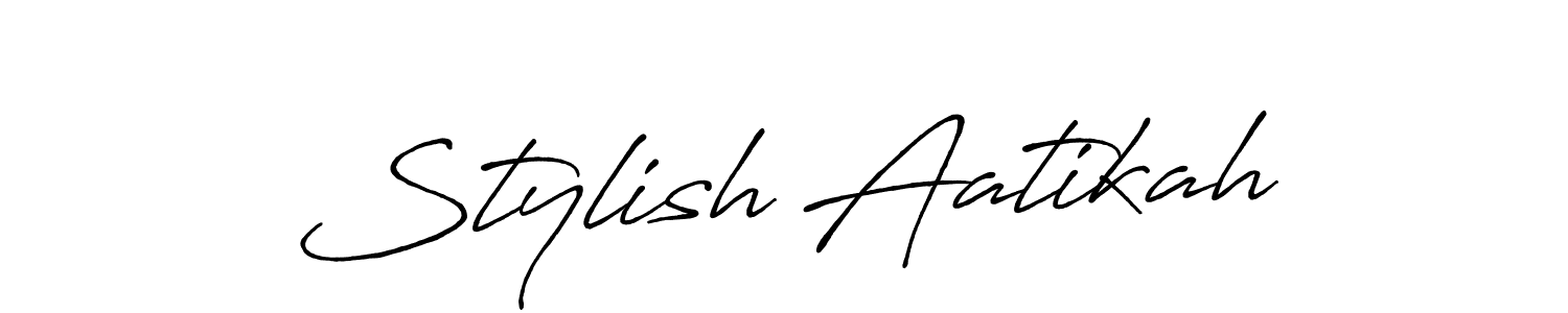 It looks lik you need a new signature style for name Stylish Aatikah. Design unique handwritten (Antro_Vectra_Bolder) signature with our free signature maker in just a few clicks. Stylish Aatikah signature style 7 images and pictures png