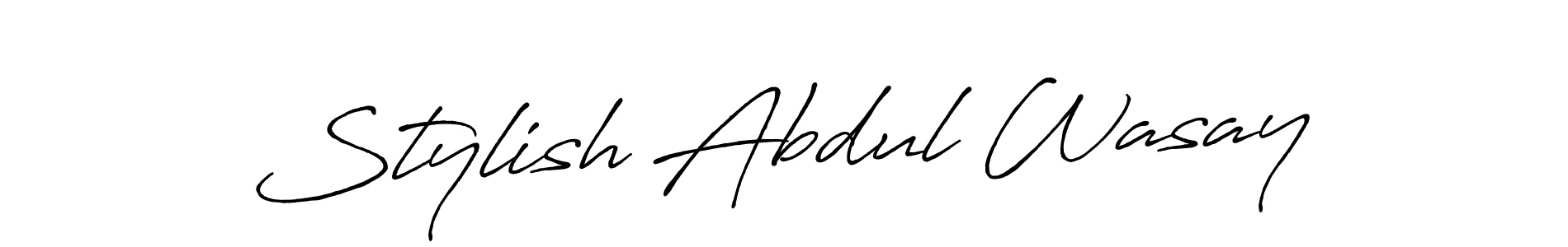 It looks lik you need a new signature style for name Stylish Abdul Wasay. Design unique handwritten (Antro_Vectra_Bolder) signature with our free signature maker in just a few clicks. Stylish Abdul Wasay signature style 7 images and pictures png