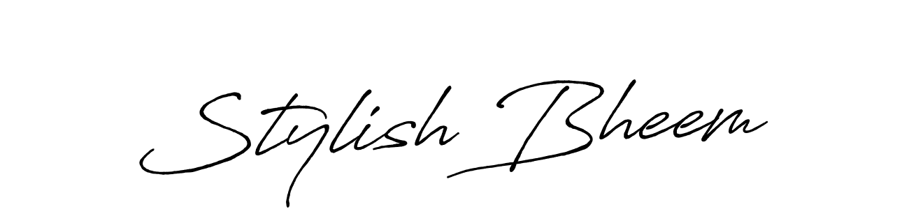 Use a signature maker to create a handwritten signature online. With this signature software, you can design (Antro_Vectra_Bolder) your own signature for name Stylish Bheem. Stylish Bheem signature style 7 images and pictures png