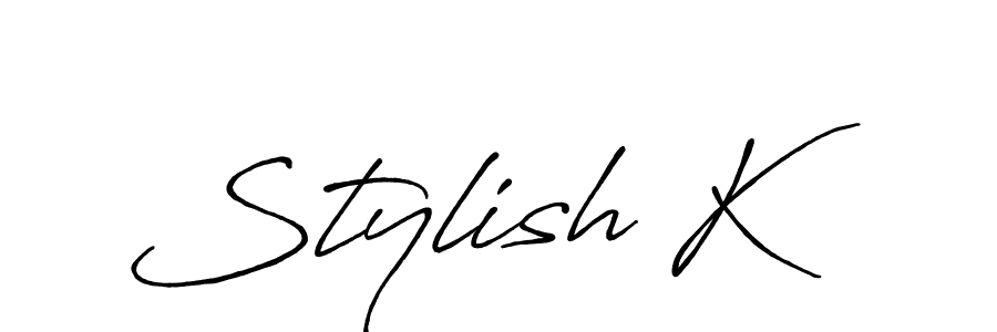 Make a beautiful signature design for name Stylish K. Use this online signature maker to create a handwritten signature for free. Stylish K signature style 7 images and pictures png