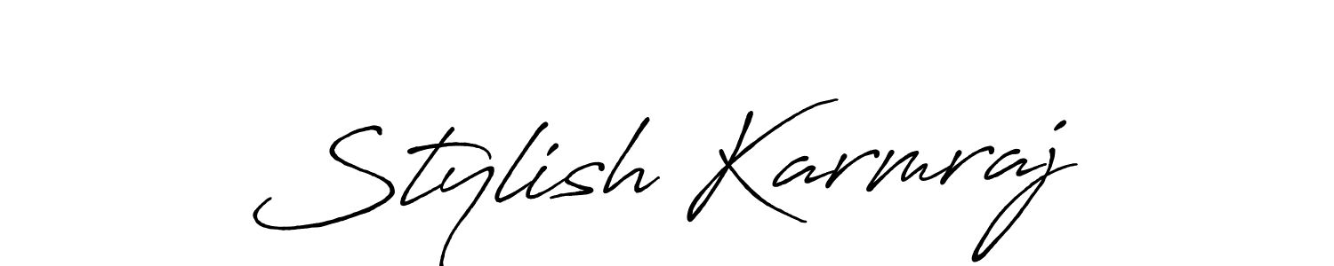 Use a signature maker to create a handwritten signature online. With this signature software, you can design (Antro_Vectra_Bolder) your own signature for name Stylish Karmraj. Stylish Karmraj signature style 7 images and pictures png