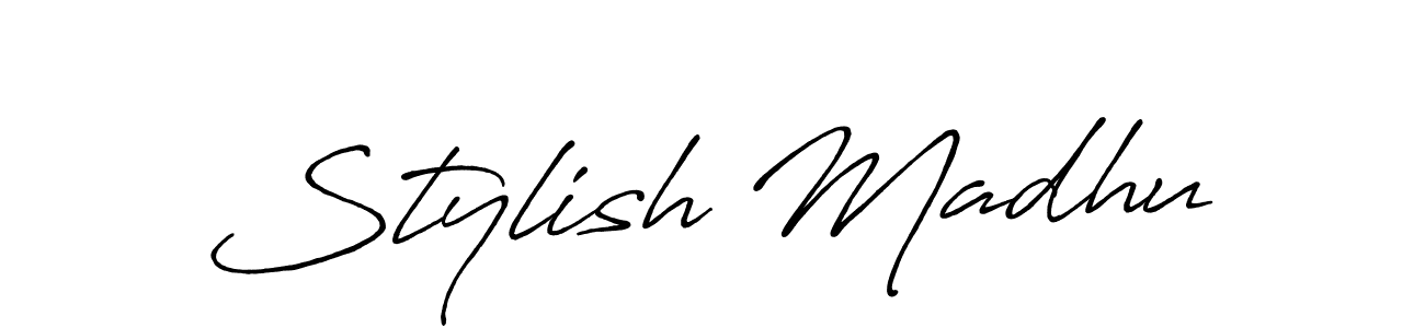 You should practise on your own different ways (Antro_Vectra_Bolder) to write your name (Stylish Madhu) in signature. don't let someone else do it for you. Stylish Madhu signature style 7 images and pictures png