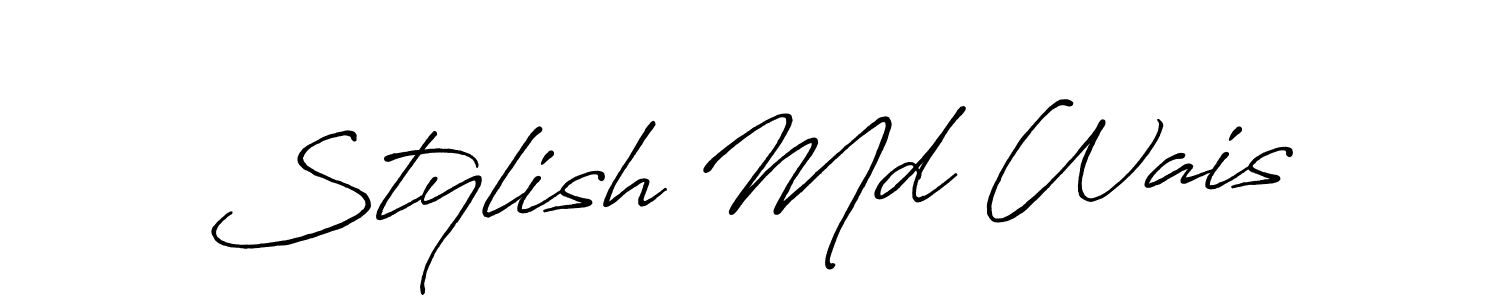 You can use this online signature creator to create a handwritten signature for the name Stylish Md Wais. This is the best online autograph maker. Stylish Md Wais signature style 7 images and pictures png