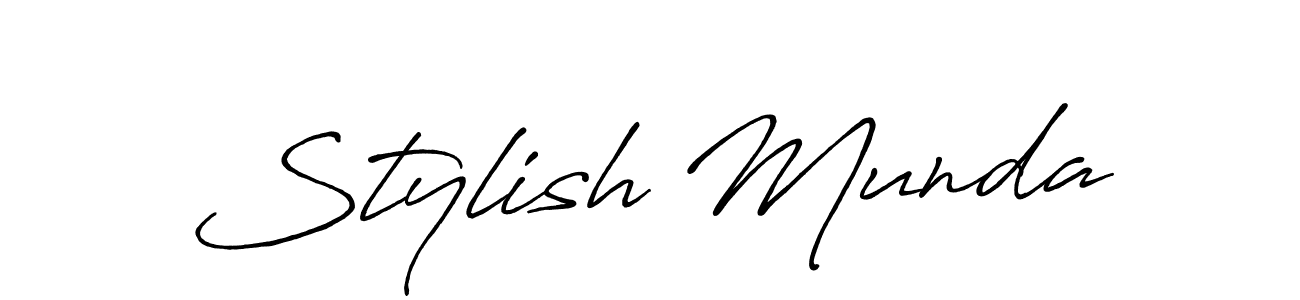 Design your own signature with our free online signature maker. With this signature software, you can create a handwritten (Antro_Vectra_Bolder) signature for name Stylish Munda. Stylish Munda signature style 7 images and pictures png