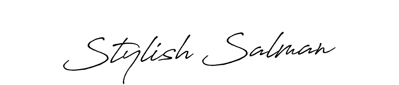 Stylish Salman stylish signature style. Best Handwritten Sign (Antro_Vectra_Bolder) for my name. Handwritten Signature Collection Ideas for my name Stylish Salman. Stylish Salman signature style 7 images and pictures png