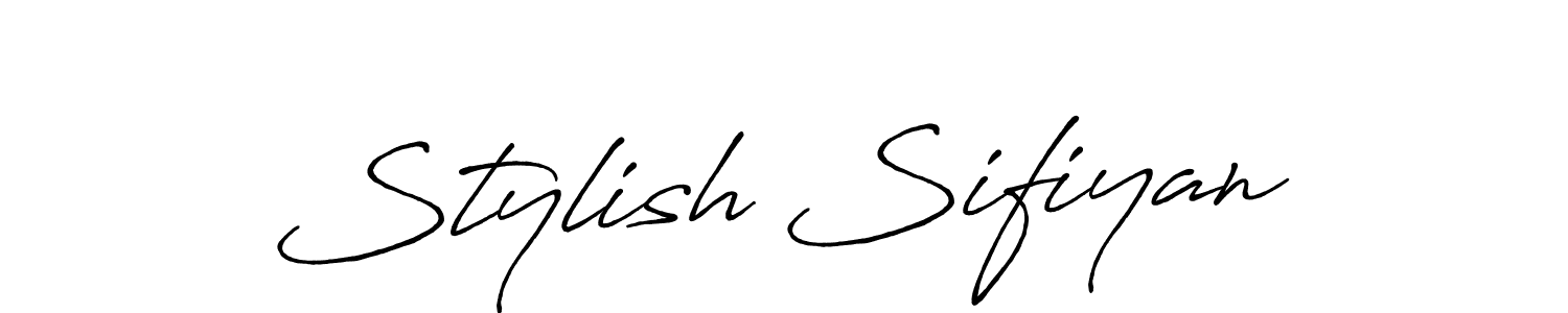 Design your own signature with our free online signature maker. With this signature software, you can create a handwritten (Antro_Vectra_Bolder) signature for name Stylish Sifiyan. Stylish Sifiyan signature style 7 images and pictures png