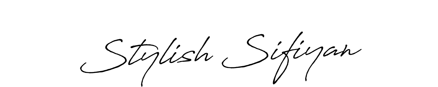 Design your own signature with our free online signature maker. With this signature software, you can create a handwritten (Antro_Vectra_Bolder) signature for name Stylish Sifiyan. Stylish Sifiyan signature style 7 images and pictures png