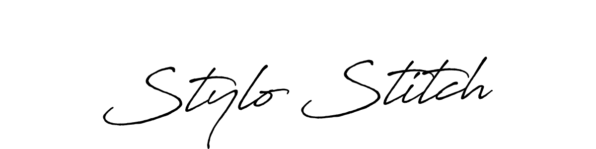 Design your own signature with our free online signature maker. With this signature software, you can create a handwritten (Antro_Vectra_Bolder) signature for name Stylo Stitch. Stylo Stitch signature style 7 images and pictures png