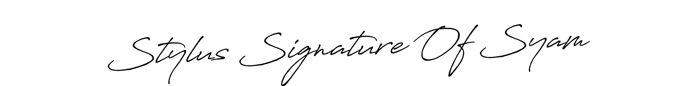 Also we have Stylus Signature Of Syam name is the best signature style. Create professional handwritten signature collection using Antro_Vectra_Bolder autograph style. Stylus Signature Of Syam signature style 7 images and pictures png