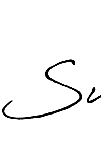 How to make Su signature? Antro_Vectra_Bolder is a professional autograph style. Create handwritten signature for Su name. Su signature style 7 images and pictures png