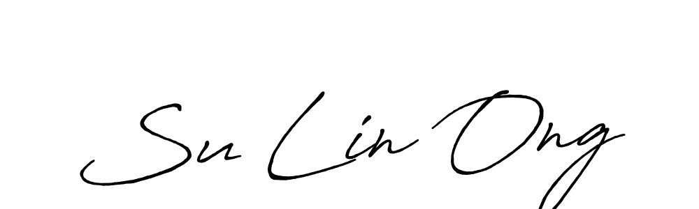 Make a beautiful signature design for name Su Lin Ong. With this signature (Antro_Vectra_Bolder) style, you can create a handwritten signature for free. Su Lin Ong signature style 7 images and pictures png