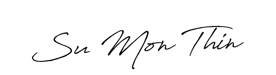Create a beautiful signature design for name Su Mon Thin. With this signature (Antro_Vectra_Bolder) fonts, you can make a handwritten signature for free. Su Mon Thin signature style 7 images and pictures png