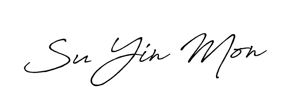 Also You can easily find your signature by using the search form. We will create Su Yin Mon name handwritten signature images for you free of cost using Antro_Vectra_Bolder sign style. Su Yin Mon signature style 7 images and pictures png