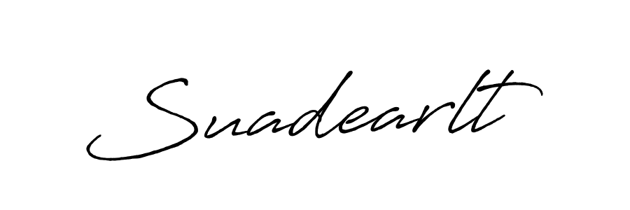 The best way (Antro_Vectra_Bolder) to make a short signature is to pick only two or three words in your name. The name Suadearlt include a total of six letters. For converting this name. Suadearlt signature style 7 images and pictures png