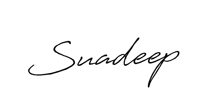 Antro_Vectra_Bolder is a professional signature style that is perfect for those who want to add a touch of class to their signature. It is also a great choice for those who want to make their signature more unique. Get Suadeep name to fancy signature for free. Suadeep signature style 7 images and pictures png