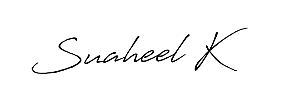 Design your own signature with our free online signature maker. With this signature software, you can create a handwritten (Antro_Vectra_Bolder) signature for name Suaheel K. Suaheel K signature style 7 images and pictures png