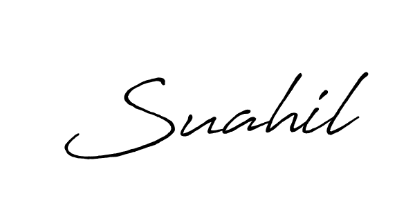 Design your own signature with our free online signature maker. With this signature software, you can create a handwritten (Antro_Vectra_Bolder) signature for name Suahil. Suahil signature style 7 images and pictures png