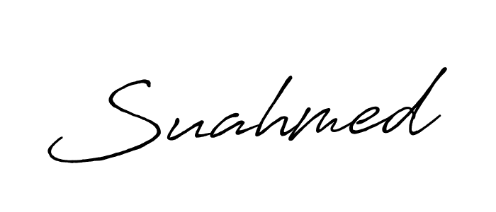 Design your own signature with our free online signature maker. With this signature software, you can create a handwritten (Antro_Vectra_Bolder) signature for name Suahmed. Suahmed signature style 7 images and pictures png