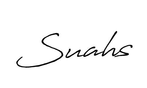 How to make Suahs signature? Antro_Vectra_Bolder is a professional autograph style. Create handwritten signature for Suahs name. Suahs signature style 7 images and pictures png