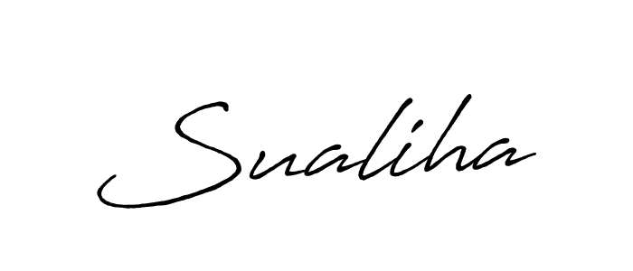 Antro_Vectra_Bolder is a professional signature style that is perfect for those who want to add a touch of class to their signature. It is also a great choice for those who want to make their signature more unique. Get Sualiha name to fancy signature for free. Sualiha signature style 7 images and pictures png