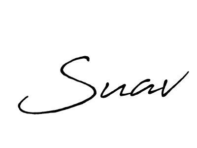 How to make Suav signature? Antro_Vectra_Bolder is a professional autograph style. Create handwritten signature for Suav name. Suav signature style 7 images and pictures png
