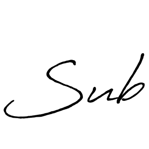 Sub stylish signature style. Best Handwritten Sign (Antro_Vectra_Bolder) for my name. Handwritten Signature Collection Ideas for my name Sub. Sub signature style 7 images and pictures png