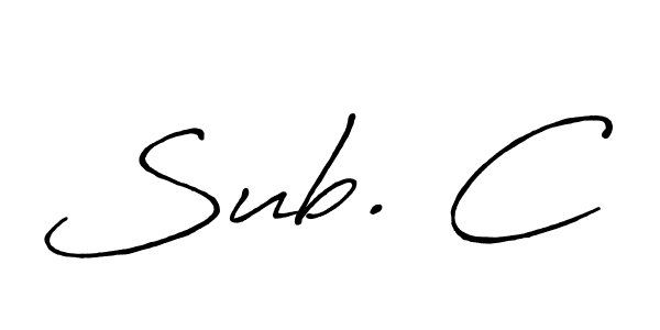 Create a beautiful signature design for name Sub. C. With this signature (Antro_Vectra_Bolder) fonts, you can make a handwritten signature for free. Sub. C signature style 7 images and pictures png