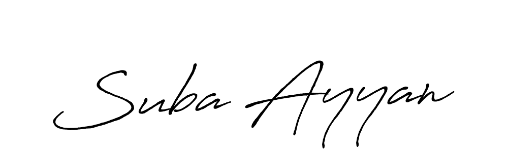 if you are searching for the best signature style for your name Suba Ayyan. so please give up your signature search. here we have designed multiple signature styles  using Antro_Vectra_Bolder. Suba Ayyan signature style 7 images and pictures png