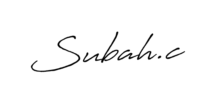 Make a beautiful signature design for name Subah.c. Use this online signature maker to create a handwritten signature for free. Subah.c signature style 7 images and pictures png