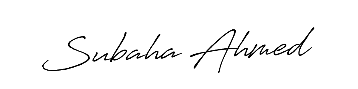 Also You can easily find your signature by using the search form. We will create Subaha Ahmed name handwritten signature images for you free of cost using Antro_Vectra_Bolder sign style. Subaha Ahmed signature style 7 images and pictures png